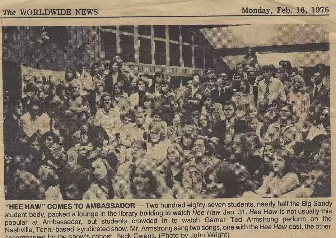 Hee Haw comes to Ambassador (re GTA), WN, 16Feb1976